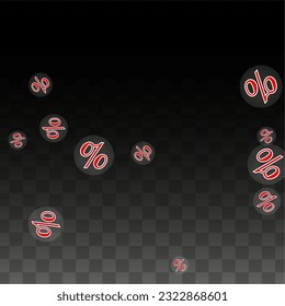 Luxury Vector Gold Percentage Sign Confetti on Transparent. Percent Sale Background. Business, Economics Print. Discount Illustration. Promotion Poster. Black Friday Banner. Special offer Template.