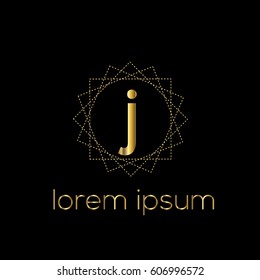 Luxury vector golden logo template letter j
