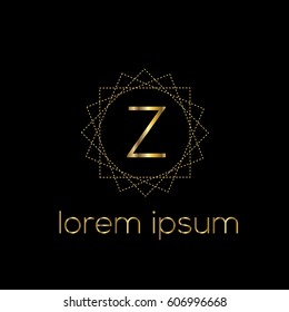 Luxury vector golden logo template letter Z