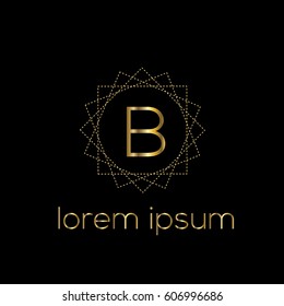Luxury vector golden logo template letter B