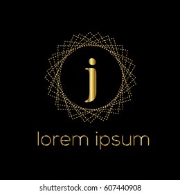 Luxury vector golden logo template letter j
