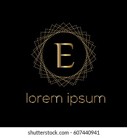 Luxury vector golden logo template letter E