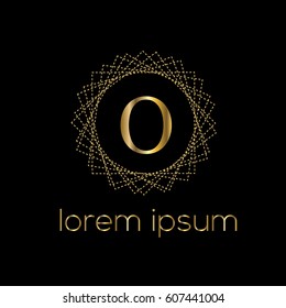 Luxury vector golden logo template letter O