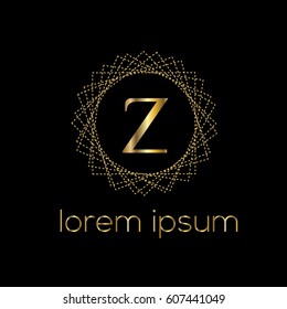 Luxury vector golden logo template letter Z