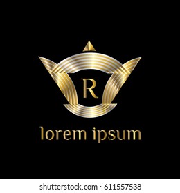 Luxury Vector Golden Logo Template Letter Stock Vector Royalty Free Shutterstock