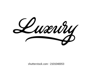 Luxuriöse Vektorgrafik. Einzigartige, handgeschriebene Schrift