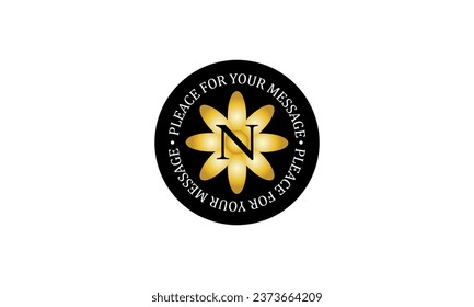 Logotipo de letra vectorial de lujo N. Diseño monograma. Plantilla Vector mandala para marca premium, marca personal, boutique, spa, maquillaje y cosméticos
