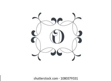 Luxury Vector Letter O Logo design. Elegant Floral Vintage Decorative Frame.