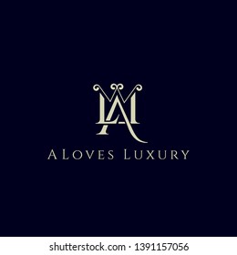 Luxury vector logo. A letter luxury logo