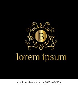 Luxury vector logo letter B