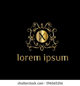 Luxury vector logo letter X