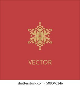 Luxury vector logo. Linear emblem
