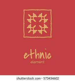 Luxury vector logo. Linear emblem