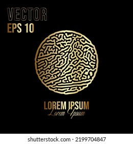Logotipo vectorial de lujo, hoja de círculo premium, marca creativa