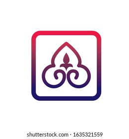 Luxury vector logo. Royal badge. Water lily vector logo
