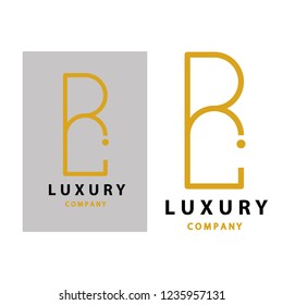 Luxury vector logotype with business card template.