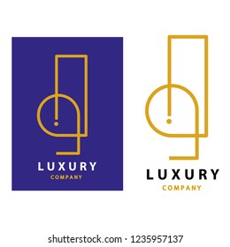 Luxury vector logotype with business card template.