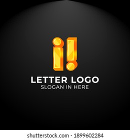 Luxury vector logotype. Double Letter i Logo. Logo for your Company, Business Card, Merchandise. Alphabet Logo, Symbol, Letter i Icon