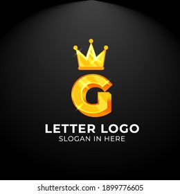 Luxury vector logotype. king Letter G Logo. Logo for your Company, Business Card, Merchandise. Alphabet Logo, Symbol, Letter G Icon