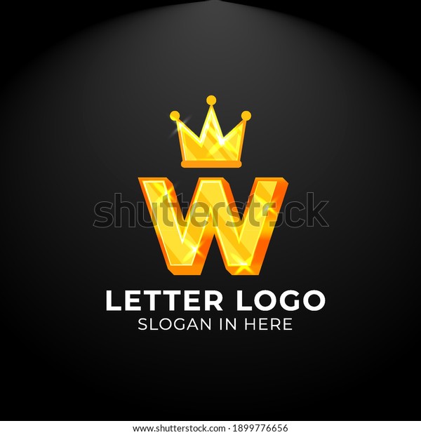 Luxury Vector Logotype King Letter W Stock Vector (Royalty Free ...
