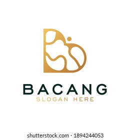 Lotipo vectorial de lujo . Logotipo de letra premium B con diseño dorado. Elegante identidad corporativa.