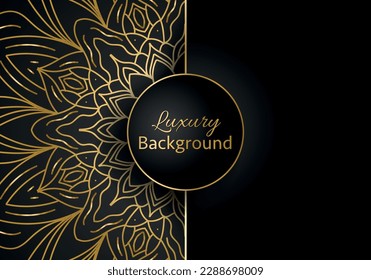 Luxury vector mandala background design with golden color pattern. Vector ornamental mandala design.