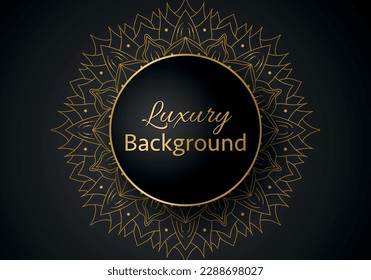 Luxury vector mandala background design with golden color pattern. Vector ornamental mandala design.