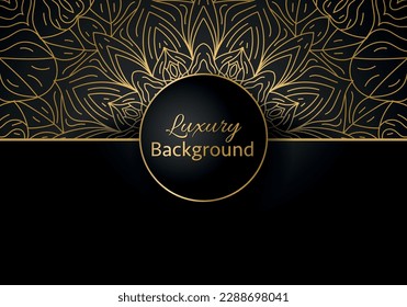 Luxury vector mandala background design with golden color pattern. Vector ornamental mandala design.