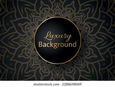Luxury vector mandala background design with golden color pattern. Vector ornamental mandala design.