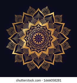 Luxury vector mandala design, golden ornamental mandala.