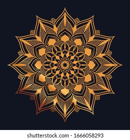 Luxury vector mandala design, golden ornamental mandala.