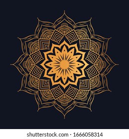 Luxury vector mandala design, golden ornamental mandala.