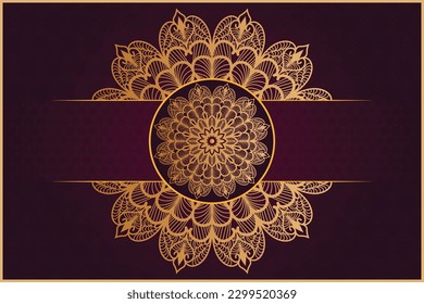  Luxury vector modern mandala with gold ornament pattern. Arabic Islamic  unique  decorative style background design