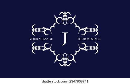 Luxury vector monogram with initial J for restaurant, royalty, boutique, cafe, hotel, heraldic, jewelry, fashion and other illustrations