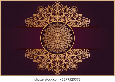 Luxury vector ornamental geometric modern mandala background pattern design template.  Arabic Islamic  unique style 