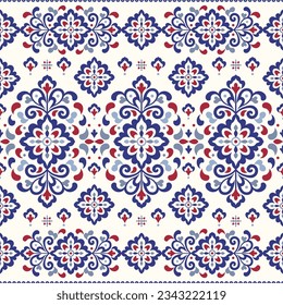 Luxury vector seamless pattern. Ornament, Traditional, Ethnic, Arabic, Turkish, Indian motifs. Great for fabric and textile, wallpaper, packaging design or any desired idea.