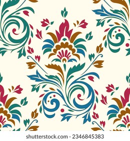 Patrón sin fisuras vectorial de lujo. Ornamento, Tradicional, Étnico, Árabe, Turco, Indio. Ideal para tejidos y textiles, papel pintado, diseño de embalaje o cualquier idea deseada.