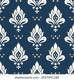 Luxury vector seamless pattern. Ornament, Traditional, Ethnic, Arabic, Turkish, Indian motifs. Great for fabric and textile, wallpaper, packaging design or any desired idea.