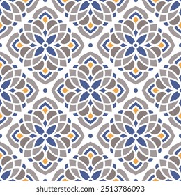 Luxuriöses, nahtloses Vektormuster. Ornament, Traditionelle, Ethnische, Arabische, Türkische, Indische Motive. Ideal für Stoff und Textilien, Tapeten, Verpackungsdesign oder jede gewünschte Idee.