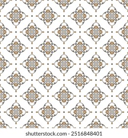 Patrón sin costuras de Vector de lujo. Ornamento, tradicional, étnico, árabe, turco, motivos indios. Ideal para tela y textiles, Fondo de pantalla, diseño de embalaje o cualquier idea deseada.