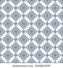 Luxuriöses, nahtloses Vektormuster. Ornament, Traditionelle, Ethnische, Arabische, Türkische, Indische Motive. Ideal für Stoff und Textilien, Tapeten, Verpackungsdesign oder jede gewünschte Idee.