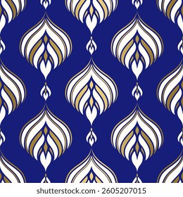 Luxury vector seamless pattern. Ornament, Traditional, Ethnic, Arabic, Turkish, Indian motifs. Great for fabric and textile, wallpaper, packaging design or any desired idea.