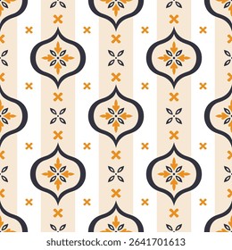 Luxury vector seamless pattern. Ornament, Traditional, Ethnic, Arabic, Turkish, Indian motifs. Great for fabric and textile, wallpaper, packaging design or any desired idea.