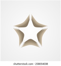 Luxury vector star icon. Gold unusual logo.