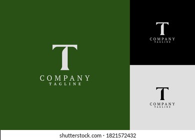 Luxury Vector T Logo in 3 Color variations. Beautiful Logotype for Luxury Company Branding