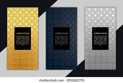 Banner de lujo vertical hermoso con patrón