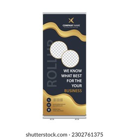  luxury vertical golden rollup banners