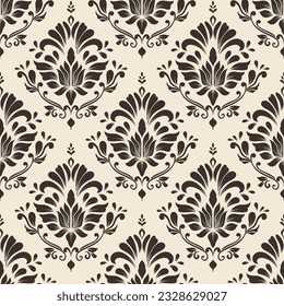 Luxury Victorian damask wallpaper pattern