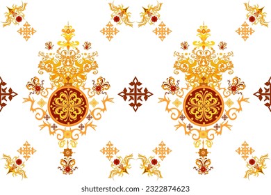 Lujoso fondo blanco inconfundible en estilo victoriano oriental. Diseño para papel tapiz, elemento, textura, impresión, decoración, alfombra, cubierta de la cabeza, cortina, papel, fondo, fondo, mosaico, vector