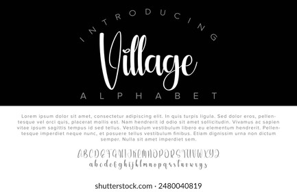 Luxury Village alphabet letters font for logo